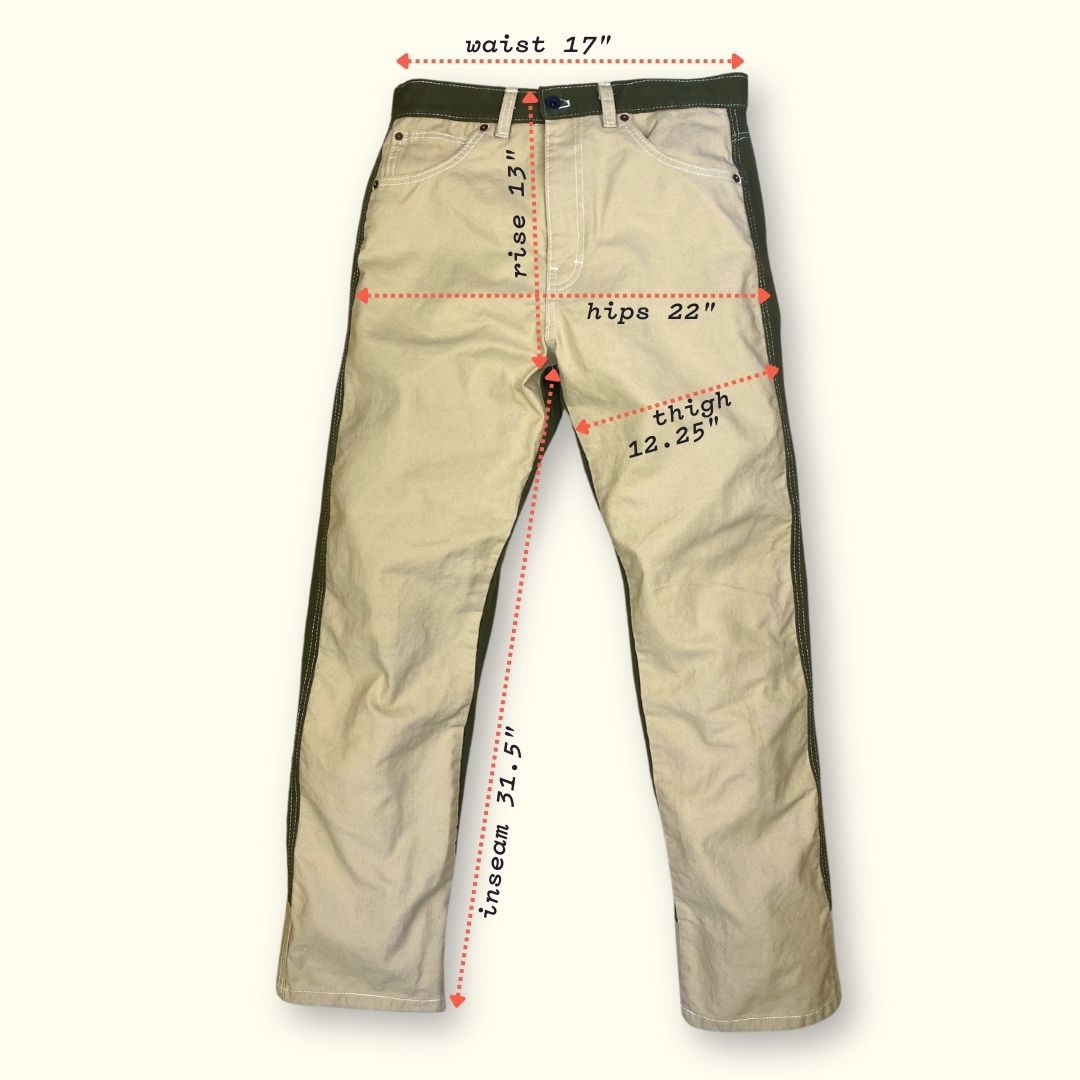 touring - color block - size 30 - khaki + dark olive