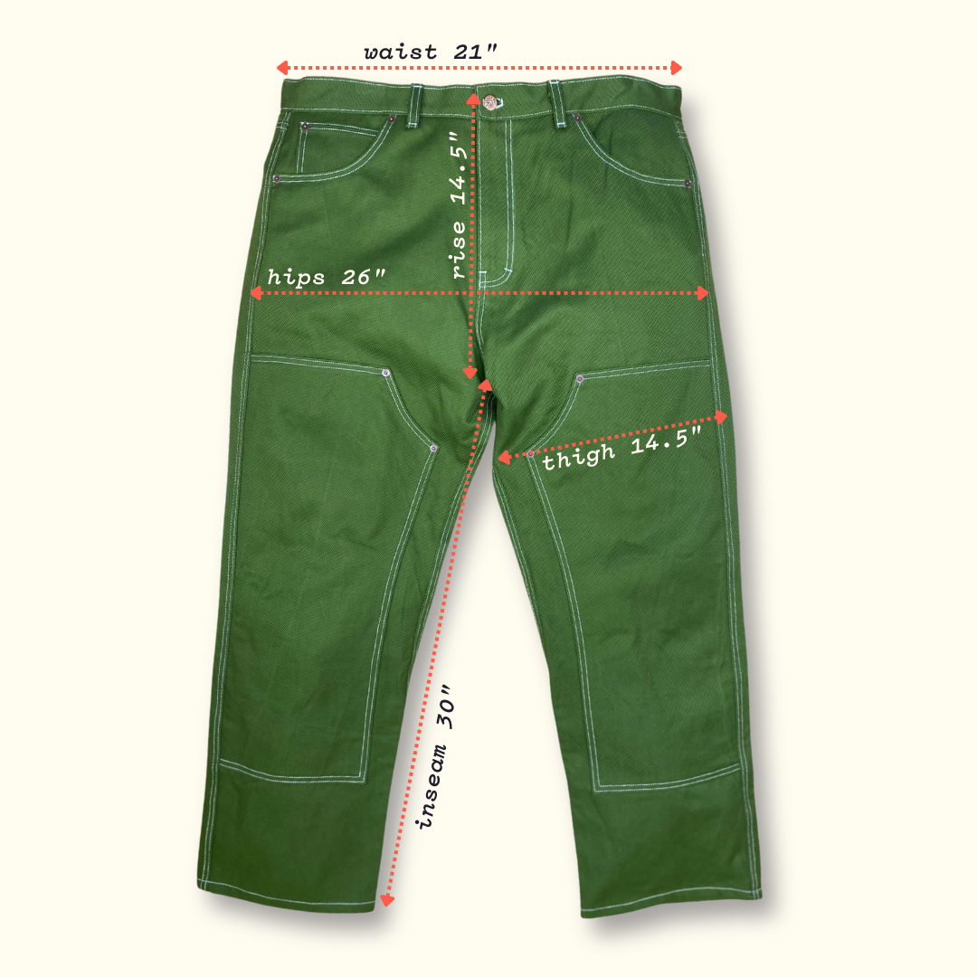 touring - double knee - size 36 - forest green