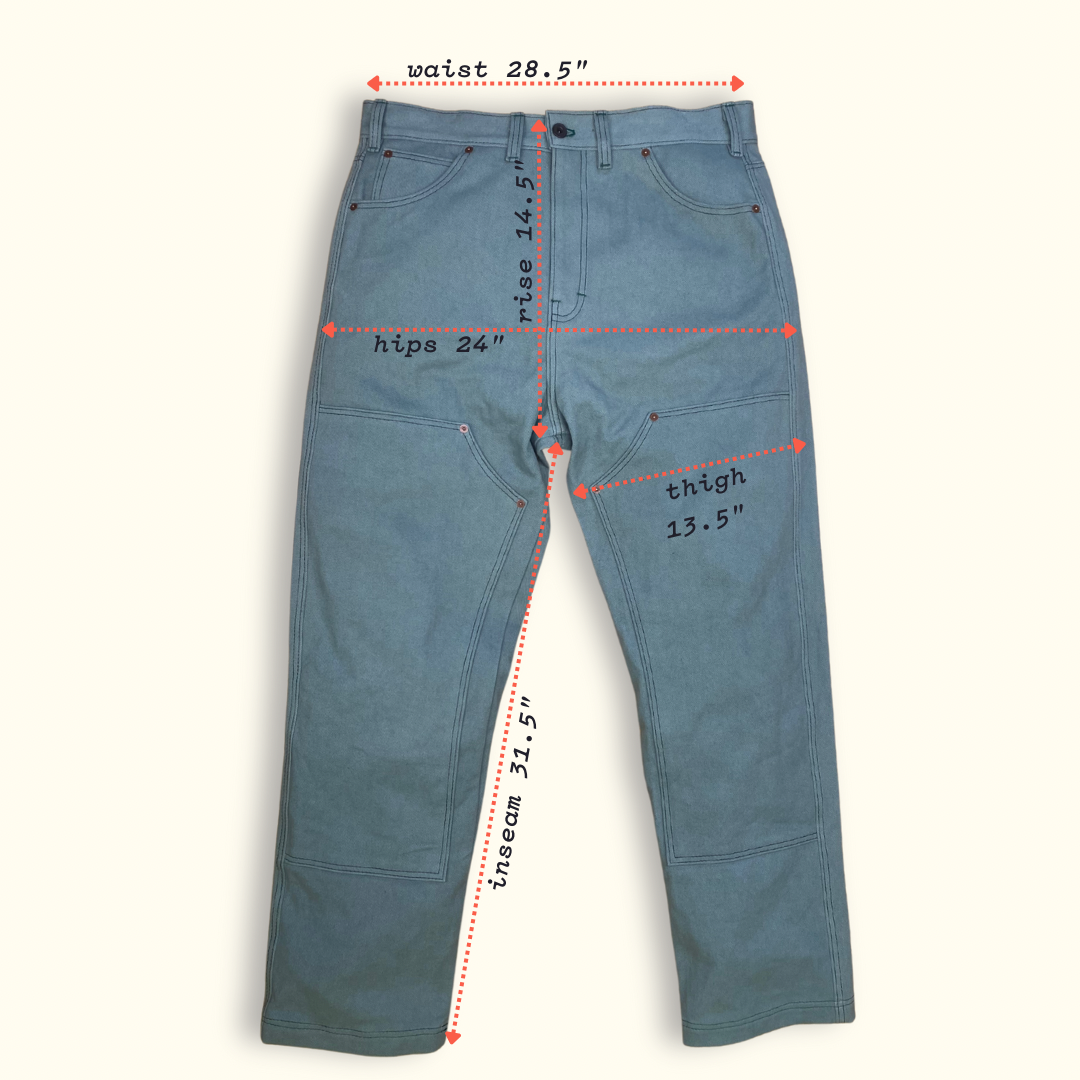 touring - double knee - size 33/34 - eucalyptus