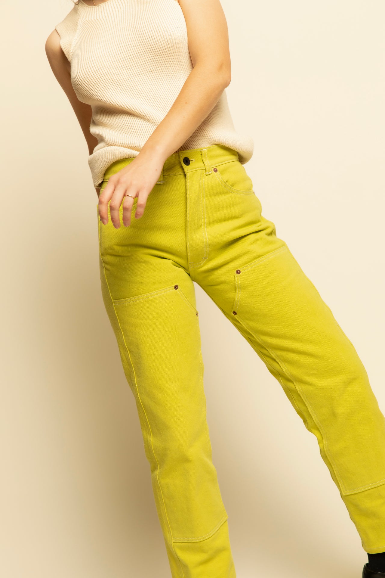 Touring Pant with Double Knee - Chartreuse