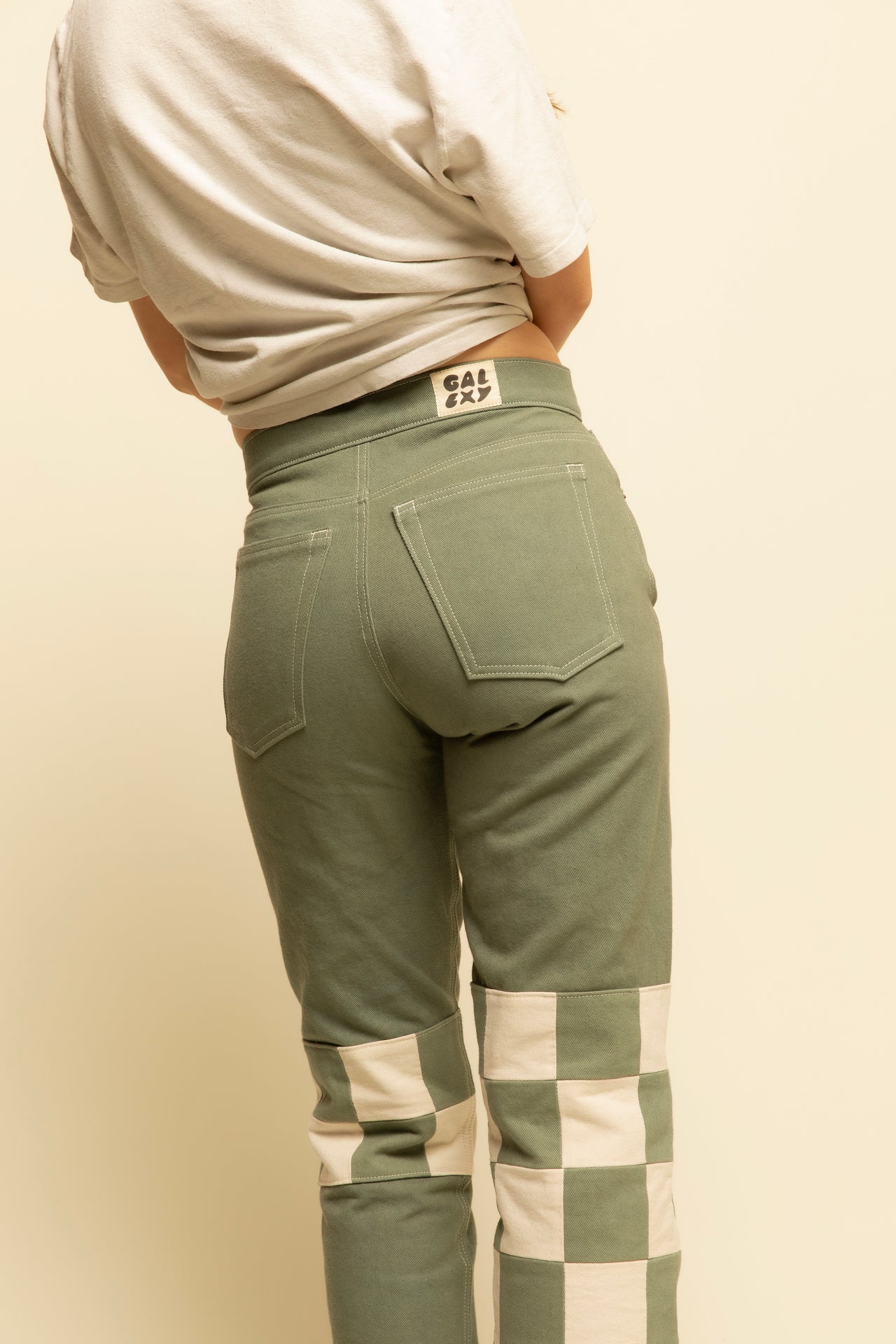 Touring Pant in Checks - Olive + Natural